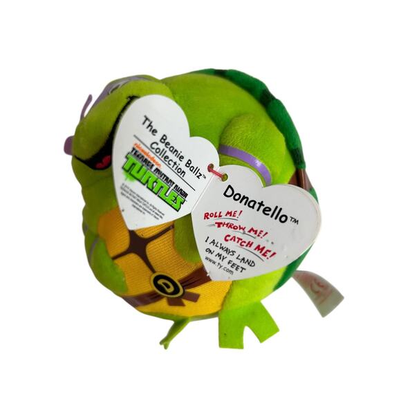 Ty Beanie Ballz Donatello TMNT Teenage Mutant Ninja Turtles New - Picture 6 of 7